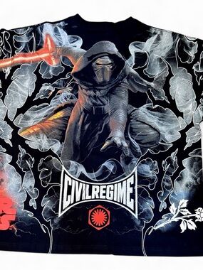 Civil Regime Star Wars Kylo Ren Graphic Short Sleeve Tee - Black